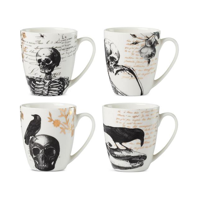 Lenox Vintage Gold Halloween Mugs, Set of 4