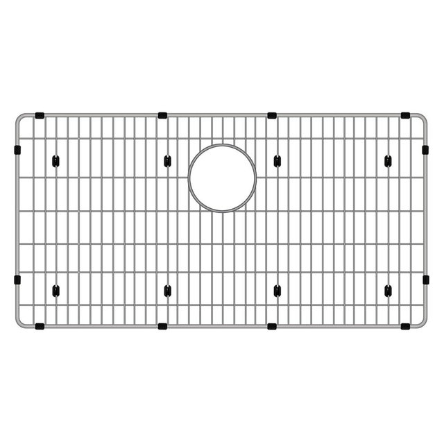 CTXBG2614 Sink Grid, Stainless Steel Bottom Grid 26-3/8" x 14-3/8" x 1-1/4" Single Sink Bowl Protector for Kitchen, Bathroom, Yard, Office, Basement, Garage
