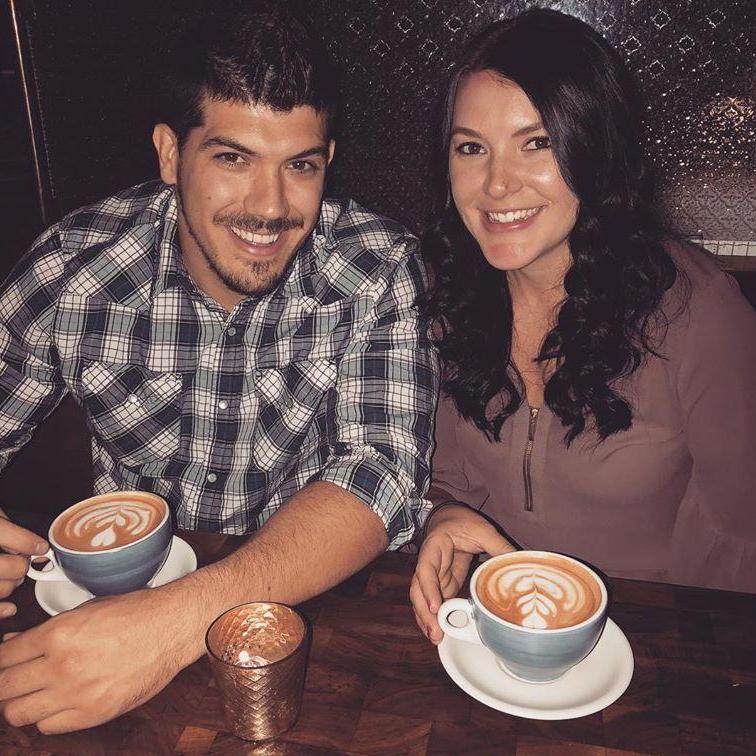 Drinking our favorite coffees at our favorite restaurant (The Henry...GO NOW!)  after eating wayyyyyy too much food.