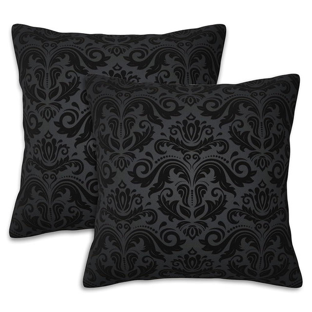 Naqiuli Throw Pillow Cover Case Damask Pillow Covers 20x20 Inch Set of 2 Soft Decorative Throw Pillow Case for Living Room Bedroom Sofa Couch Cushion Covers