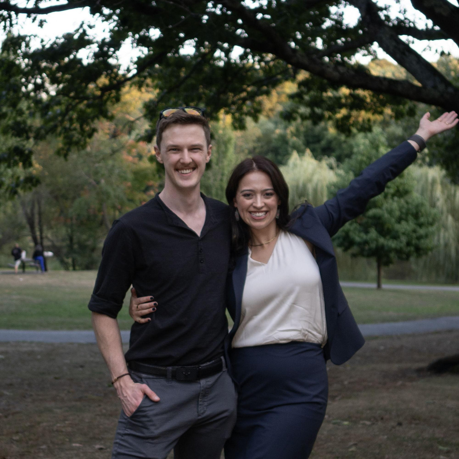 Kyle came back to America to watch Ya'el defend her PhD thesis, September 2024