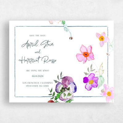 Purple Wedding Save the Date - Castellina Bloom