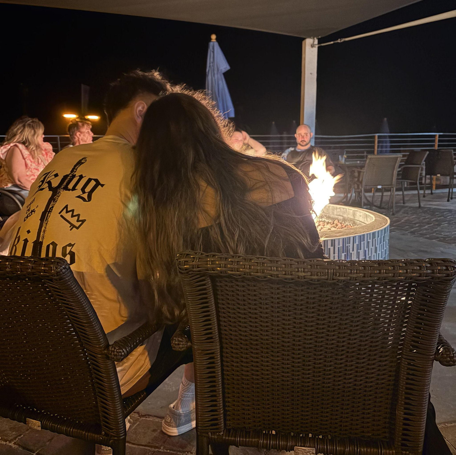By the fire on the beach, Florida vibes