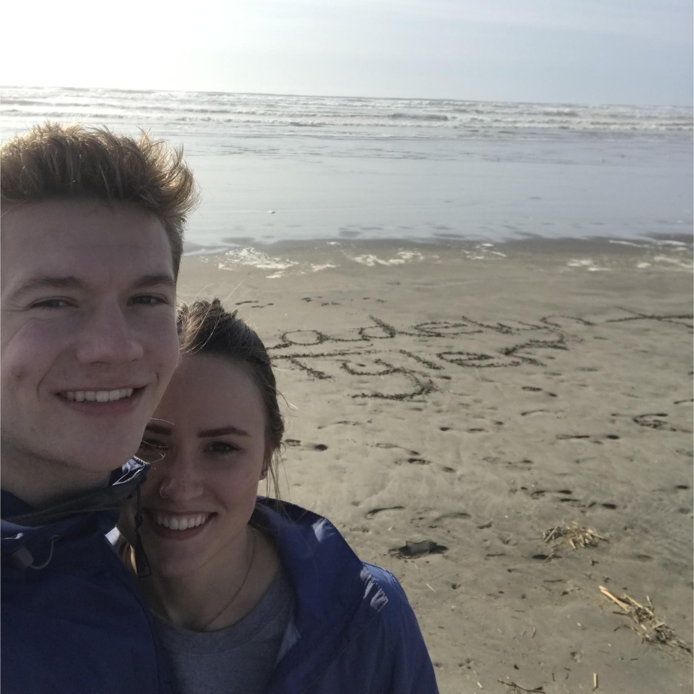 Cadelyn's first time at the beach