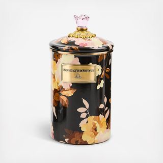 Wild Rose Brown Stainless Steel Canister