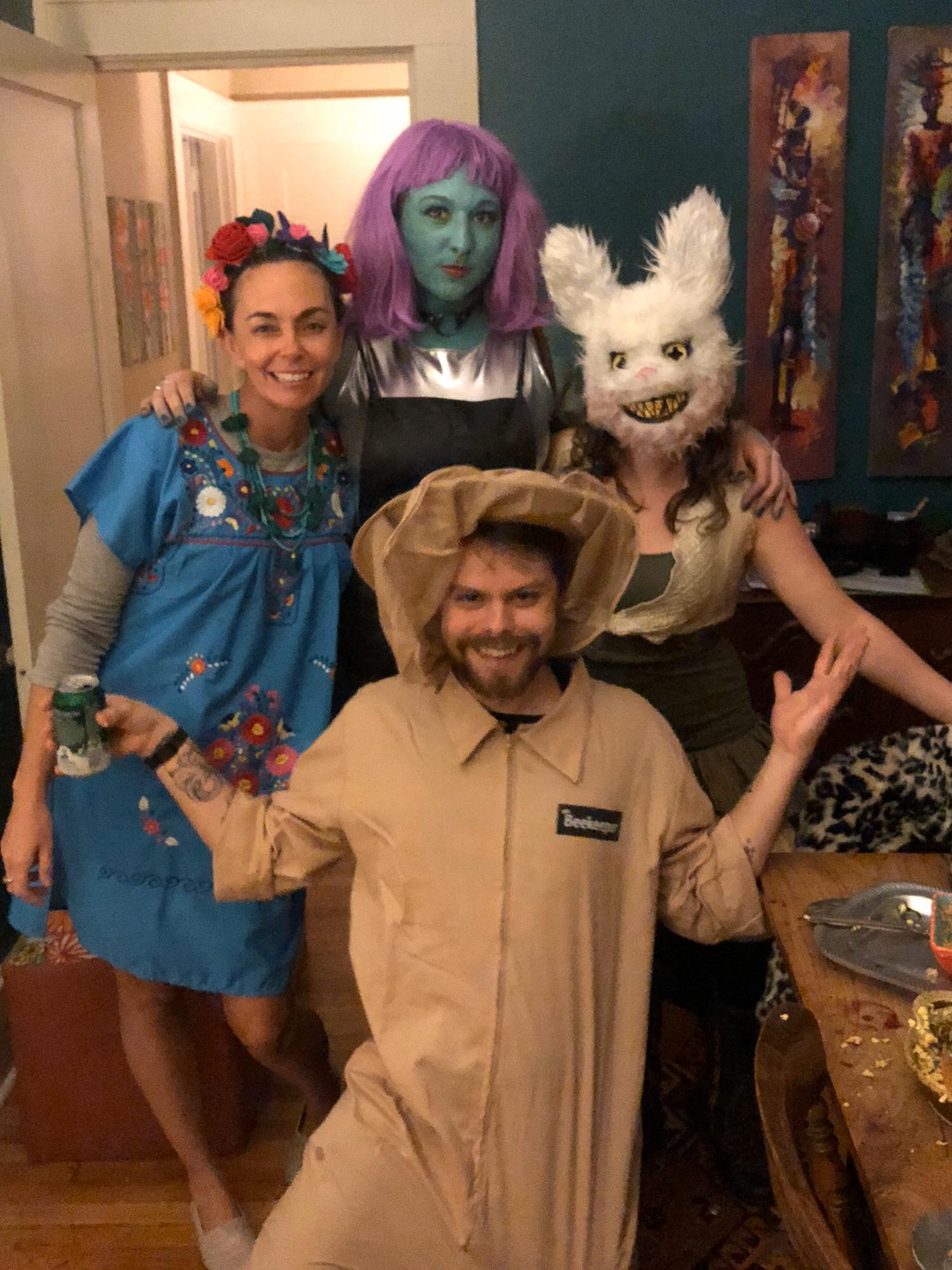 Bridesmaids Meredith, Ronda, And Sherene on Halloween!