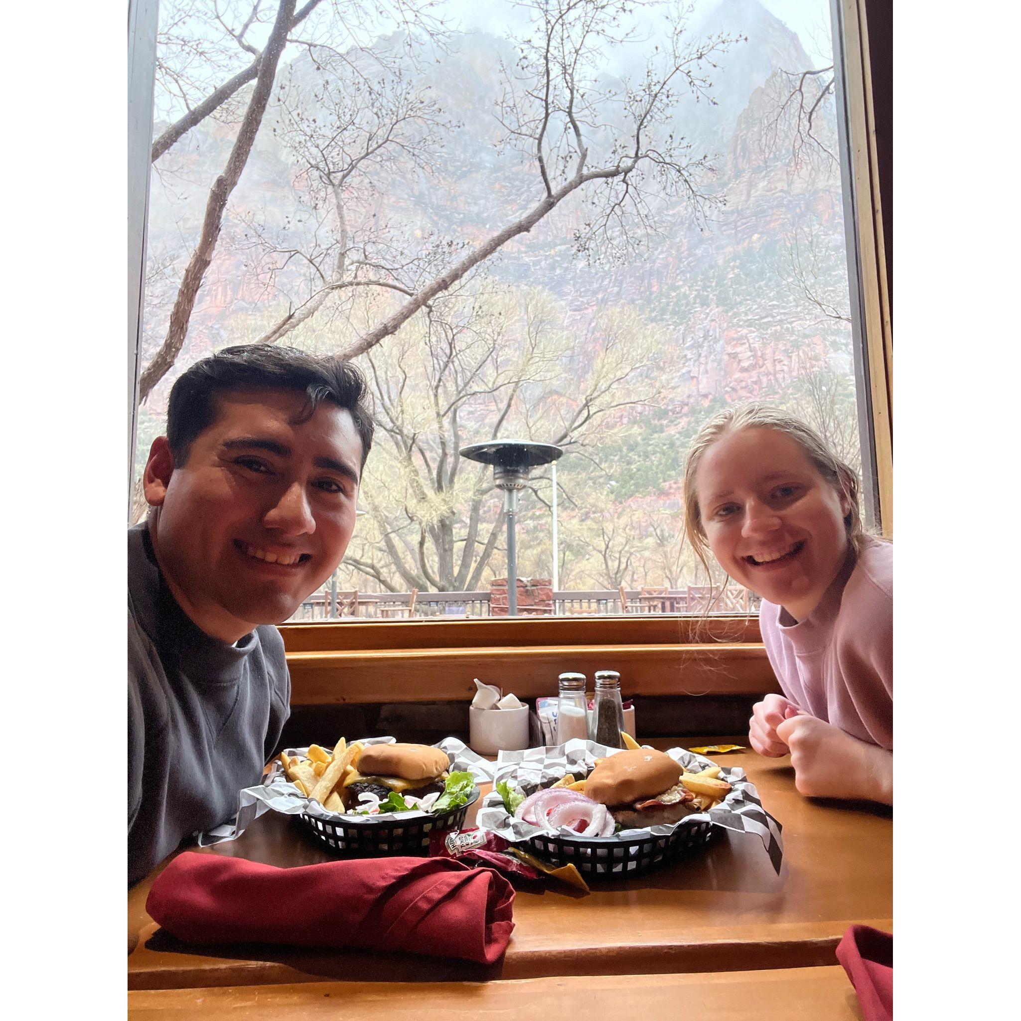 Food is the best after a long hike