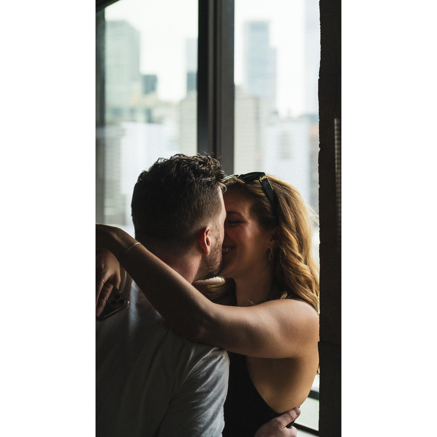 Right after getting engaged Katie and Michael celebrated with their friends at the iconic 1 Hotel Brooklyn Bridge.