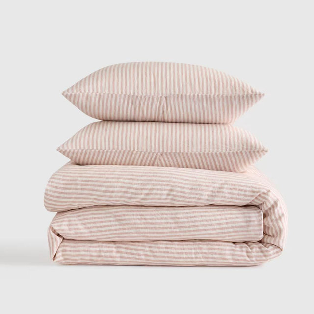 European Linen Duvet Cover Set in dust maeve