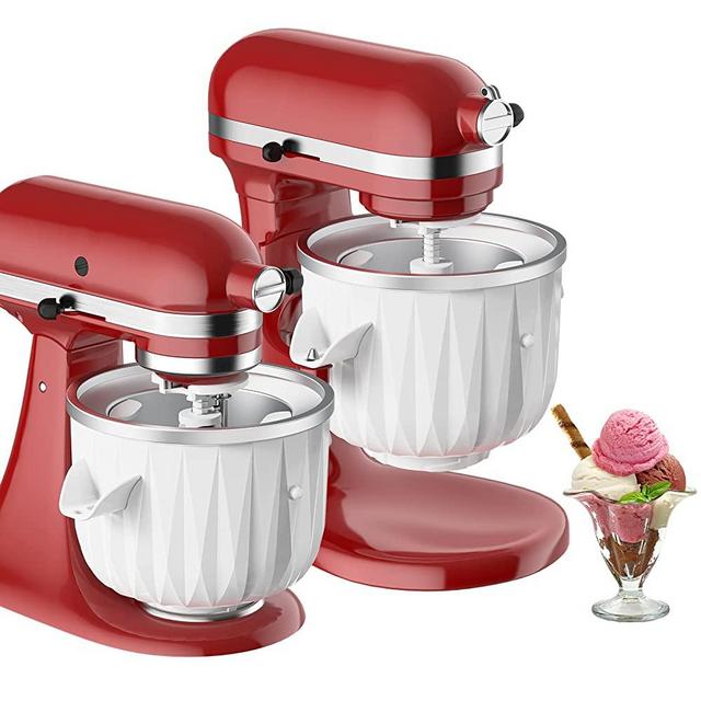 Gvode Ice Cream Maker Attachment for KitchenAid Stand Mixer, Compatible with KitchenAid 4.5 Qt and Larger Stand Mixers, 2-Quart Frozen Yogurt - Ice Cream & Sorbet Gelato Maker