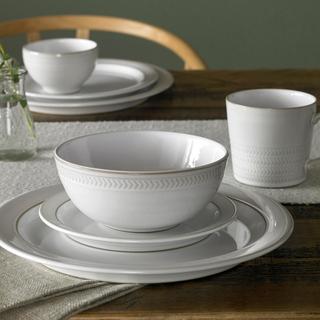 Natural Canvas 12-Piece Dinnerware Set, Service for 4
