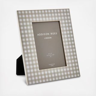 Gingham Lacquered Photo Frame