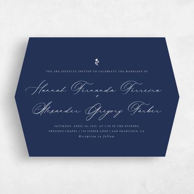 Blue Diamond Wedding Invitation - Kiruna Classic