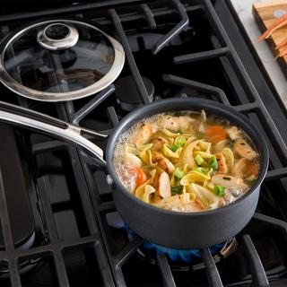 Clean Pan Hard Anodized Nonstick Sauce Pot with Lid