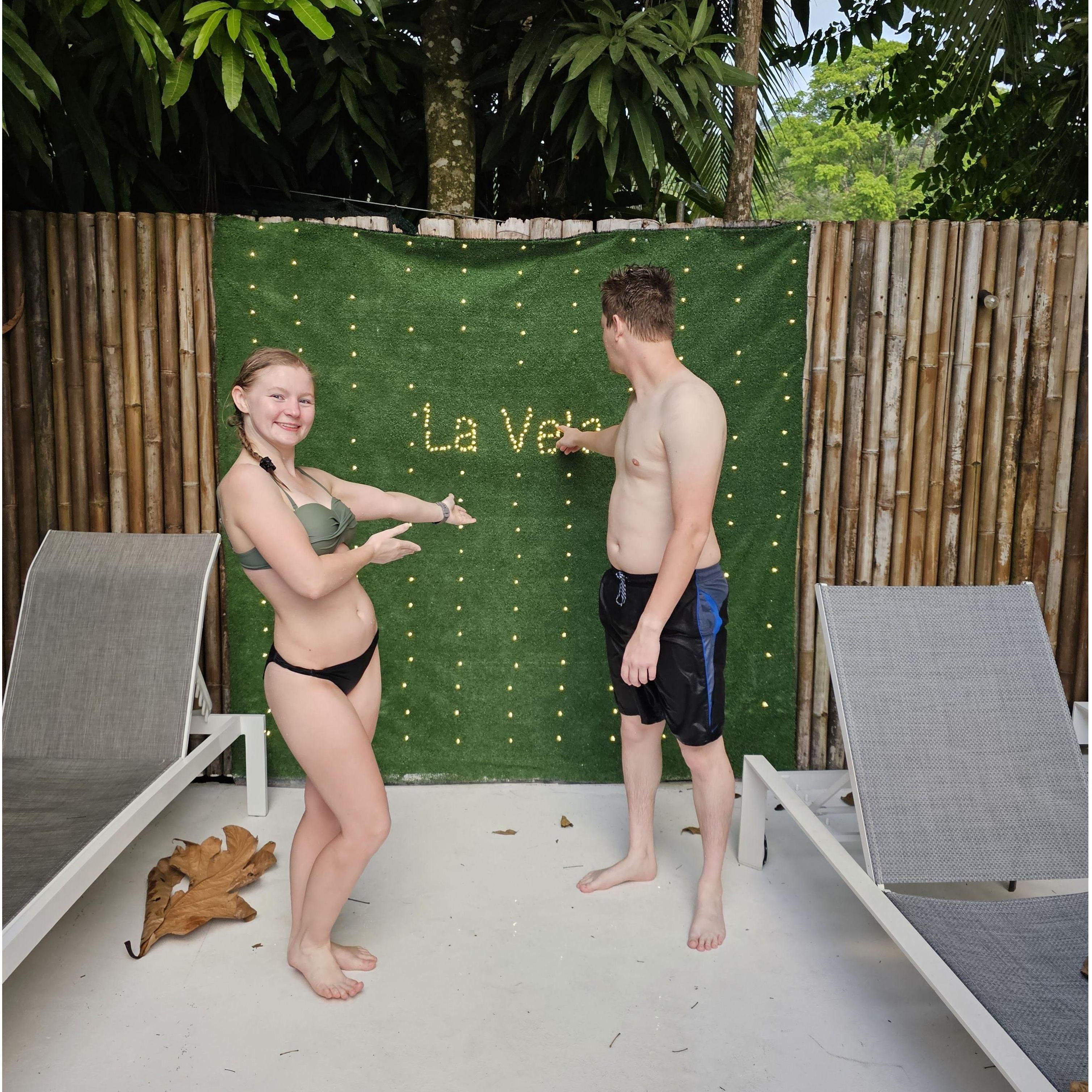 Attempts at taking pictures at the pool in Manuel Antonio.