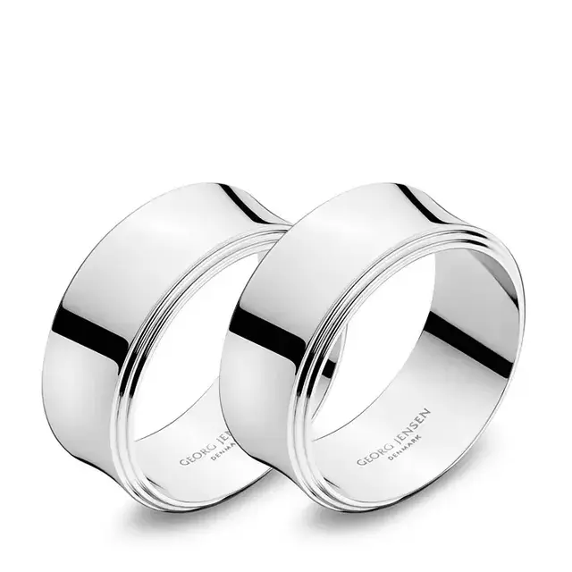 Georg Jensen Pyramide Napkin Rings - Set of 2
