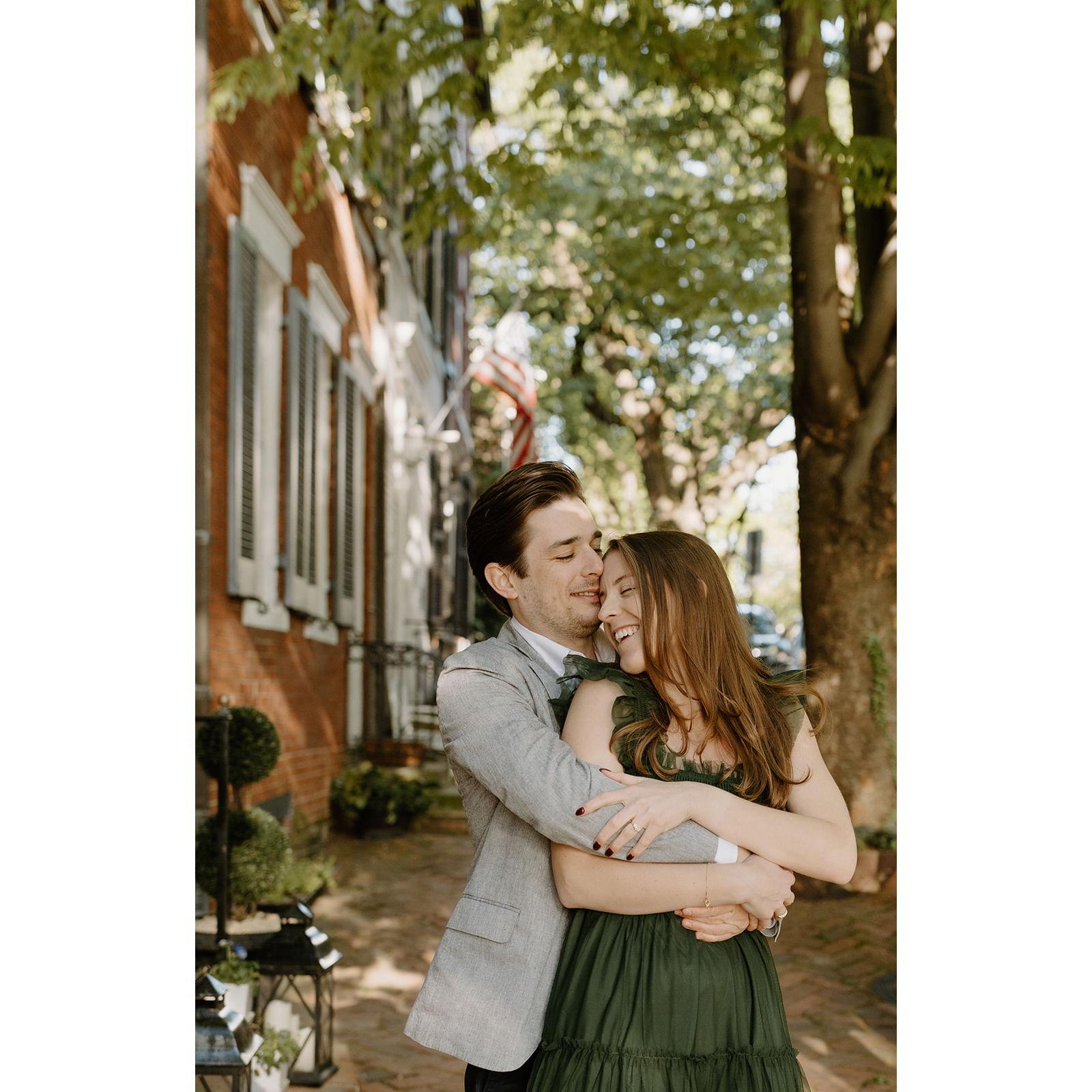 Engagement shoot in Old Town Alexandria - April 2024