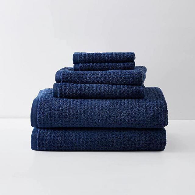 Tommy Bahama | Northern Pacific Collection | 6 Piece Towel Set - Decorative Luxury Hotel & Spa Quality Bathroom Linens, Absorbent & Fade Resistant, 6 Piece, Maritime Navy