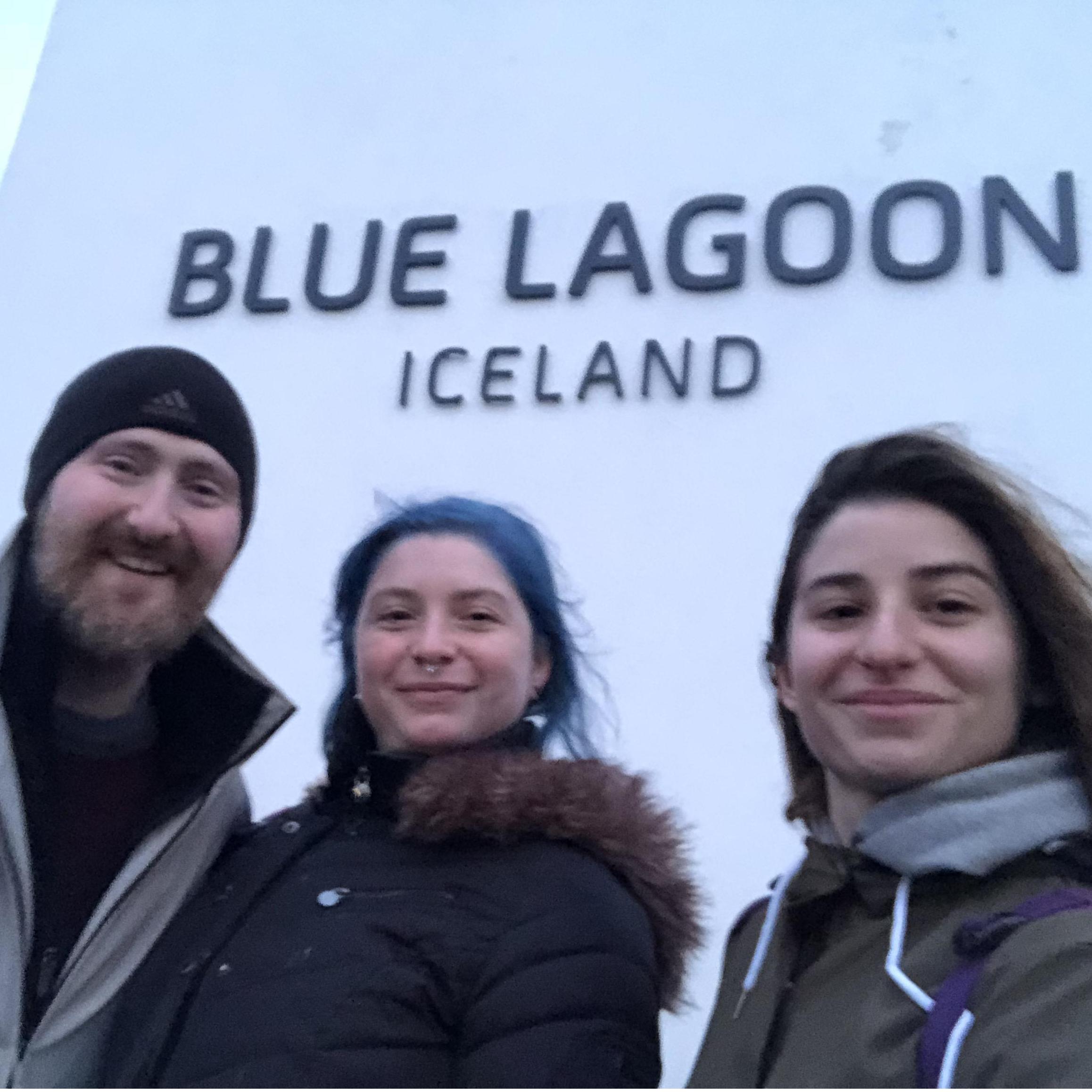 With Camila at the hot springs in Iceland, an amazing experience.