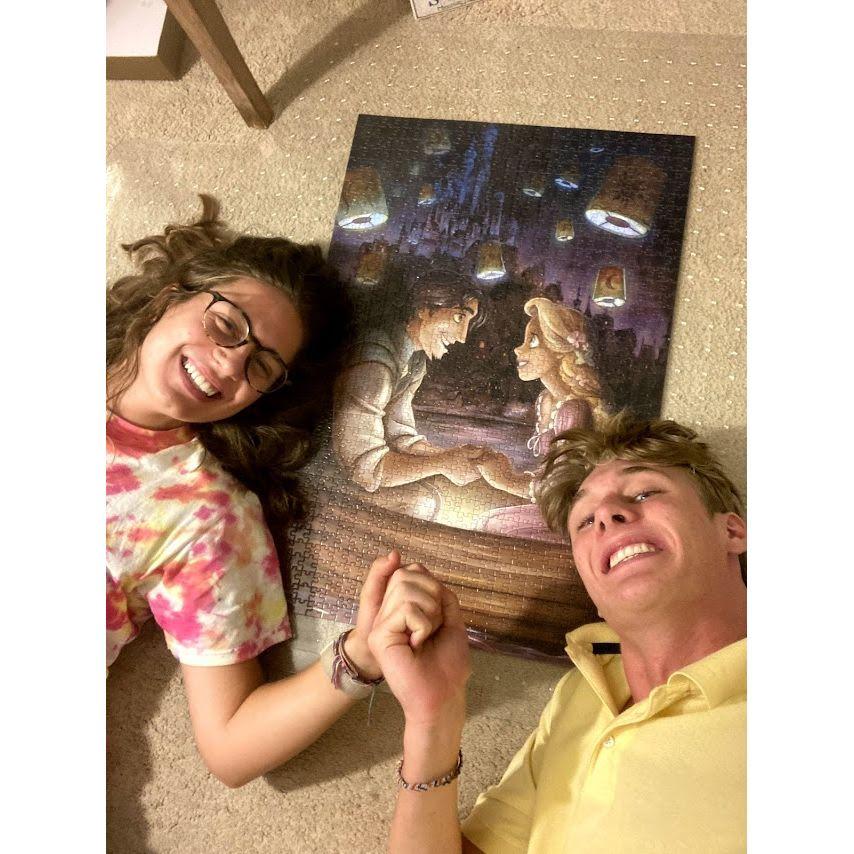 Puzzle + Tangled = perfect bonding activity