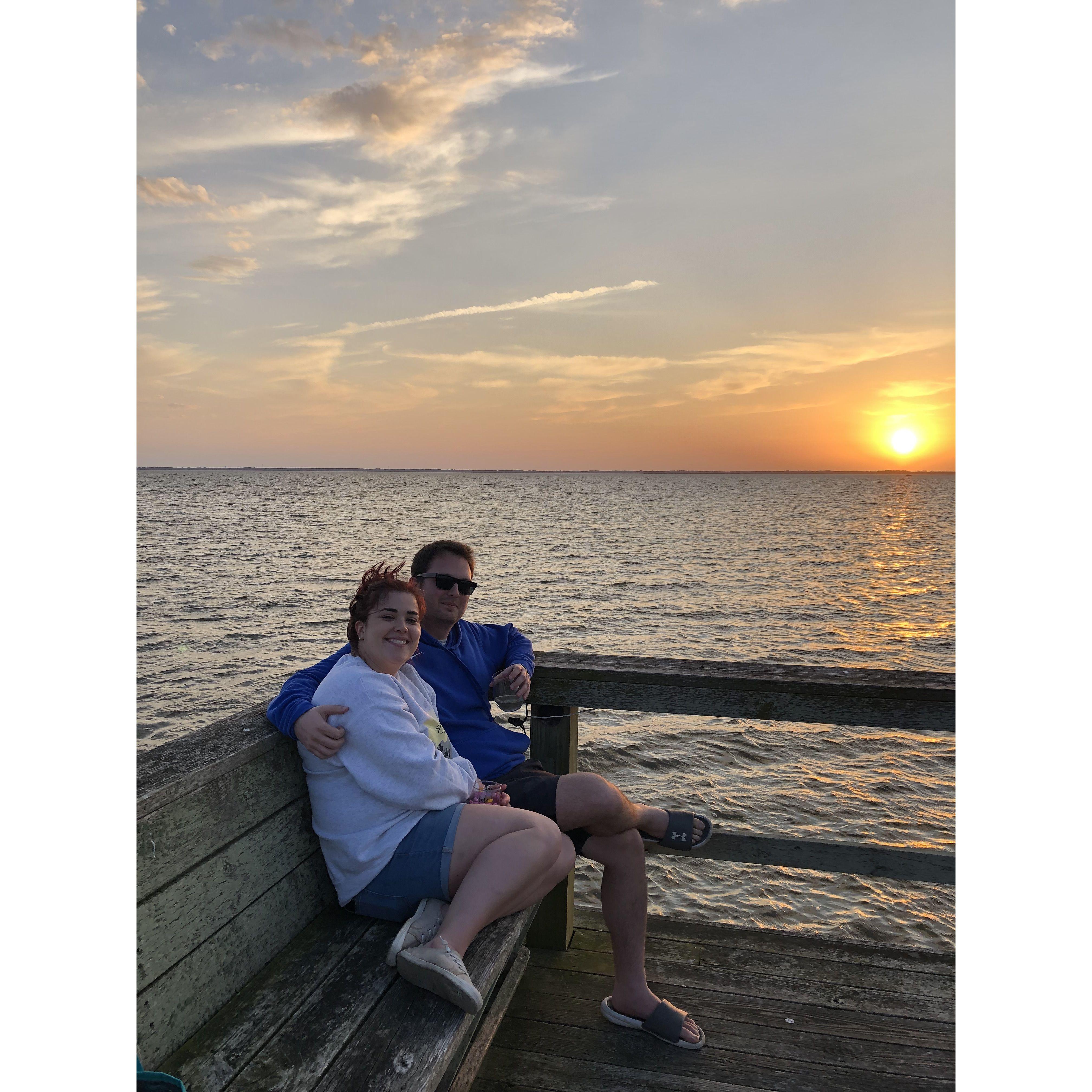 Our first sunset in Duck NC