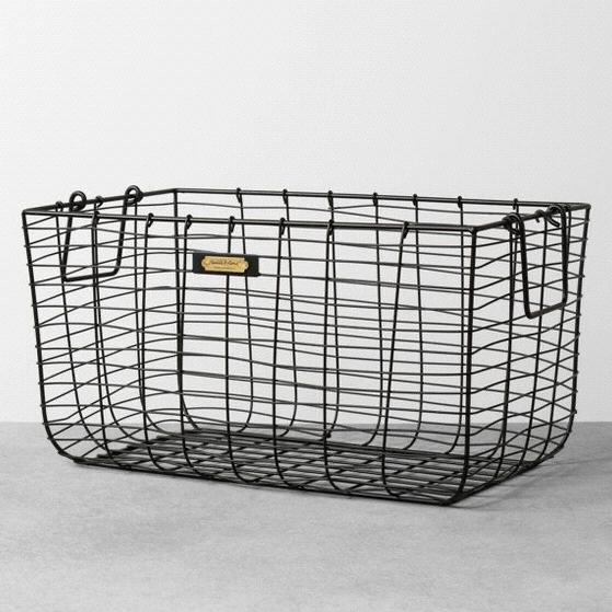 Wire Storage Basket Black (L) - Hearth & Hand™ with Magnolia