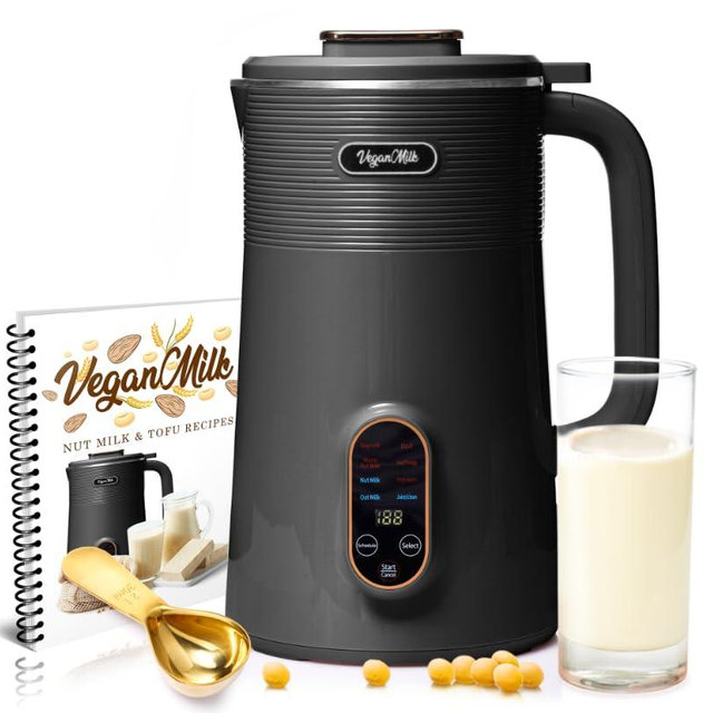 Roman Ventures Nut Milk Maker, Black, 1 L Capacity, Programmable, Soup & Smoothie Maker