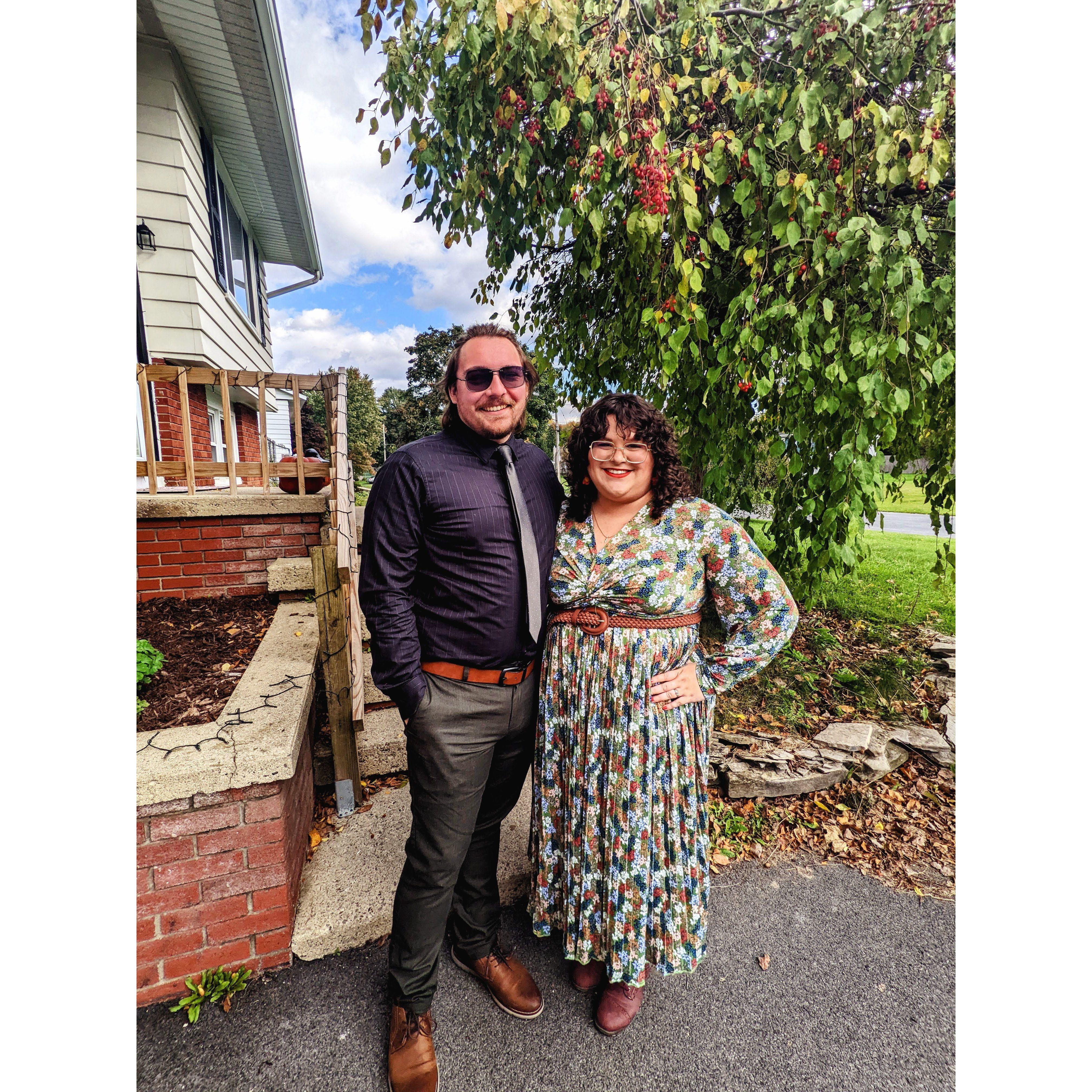 Before our friend Marisa's wedding!