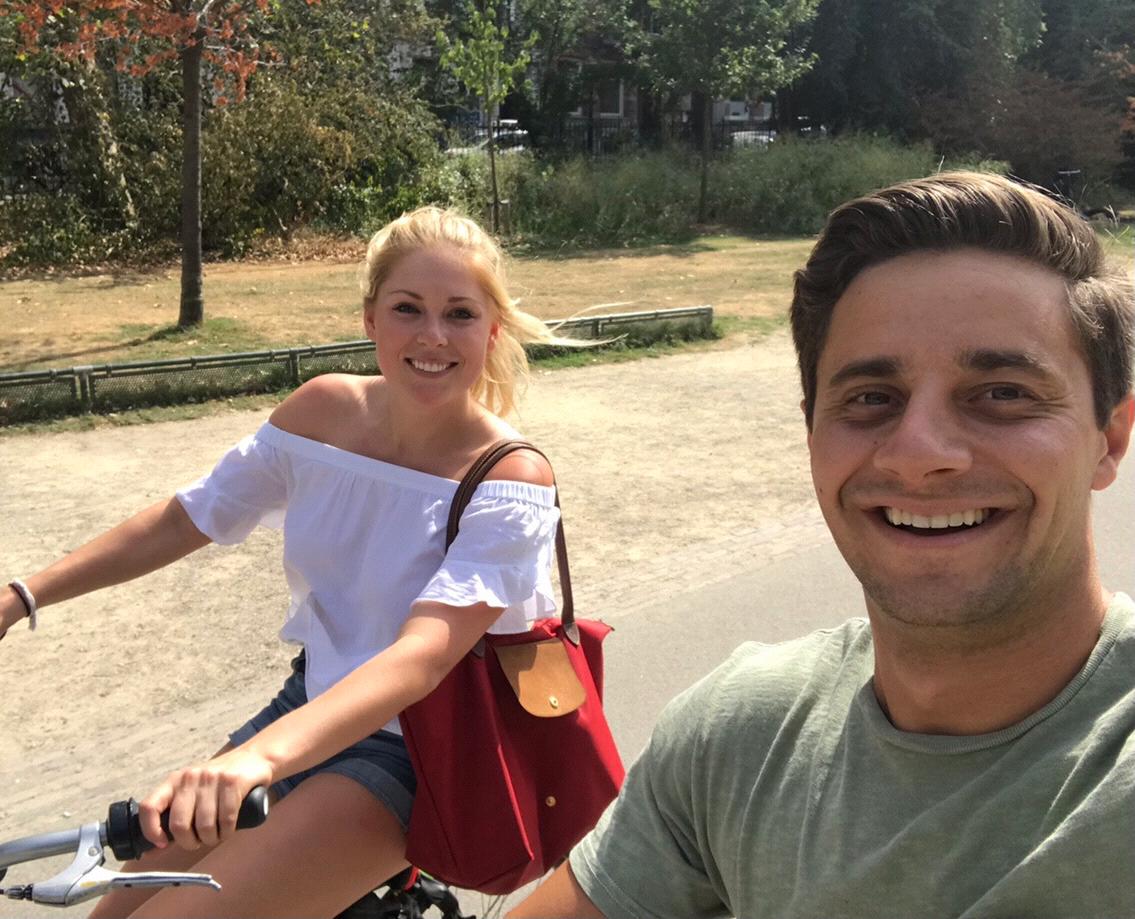 Bike riding in Amsterdam