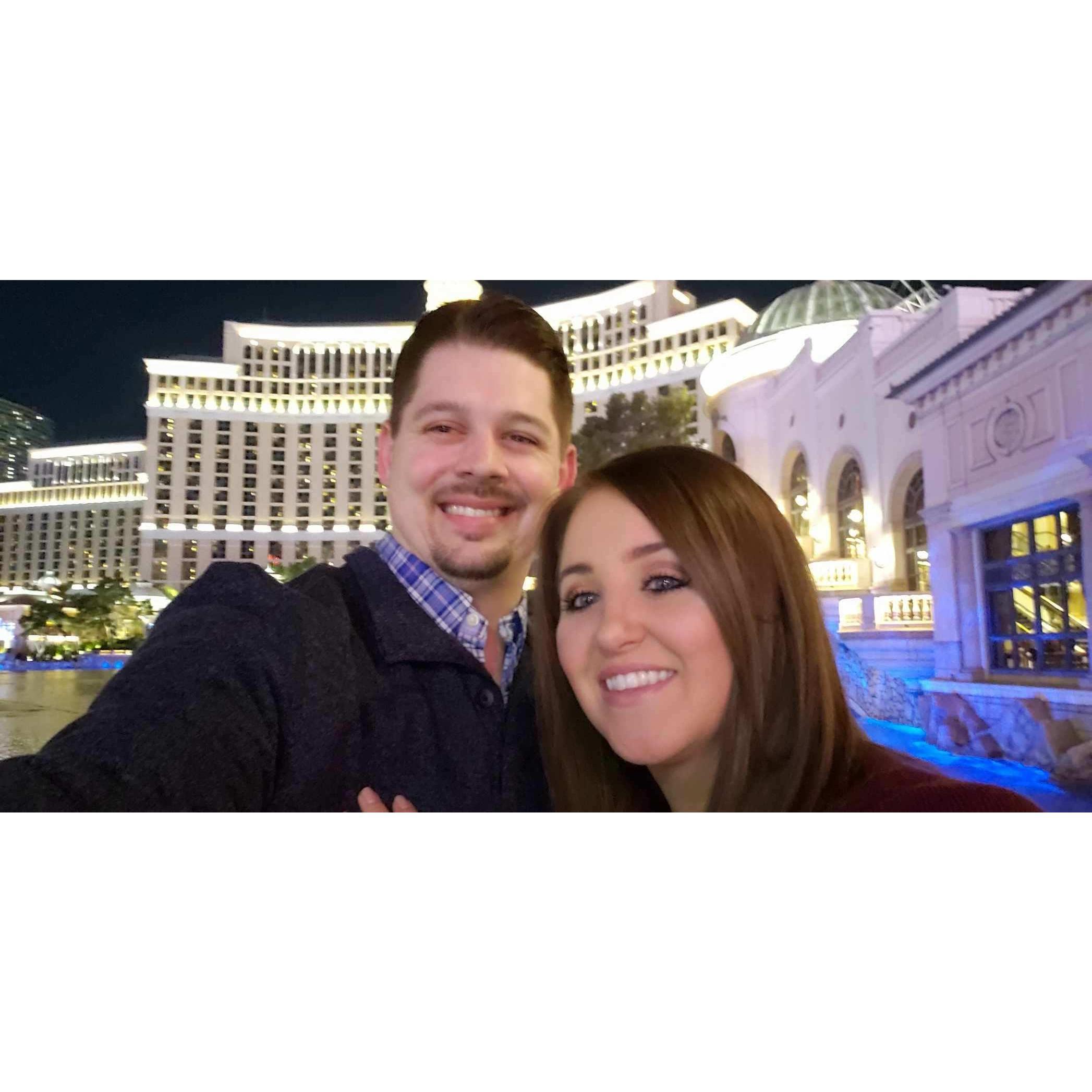 First stop on road trip after engagement...VEGAS!