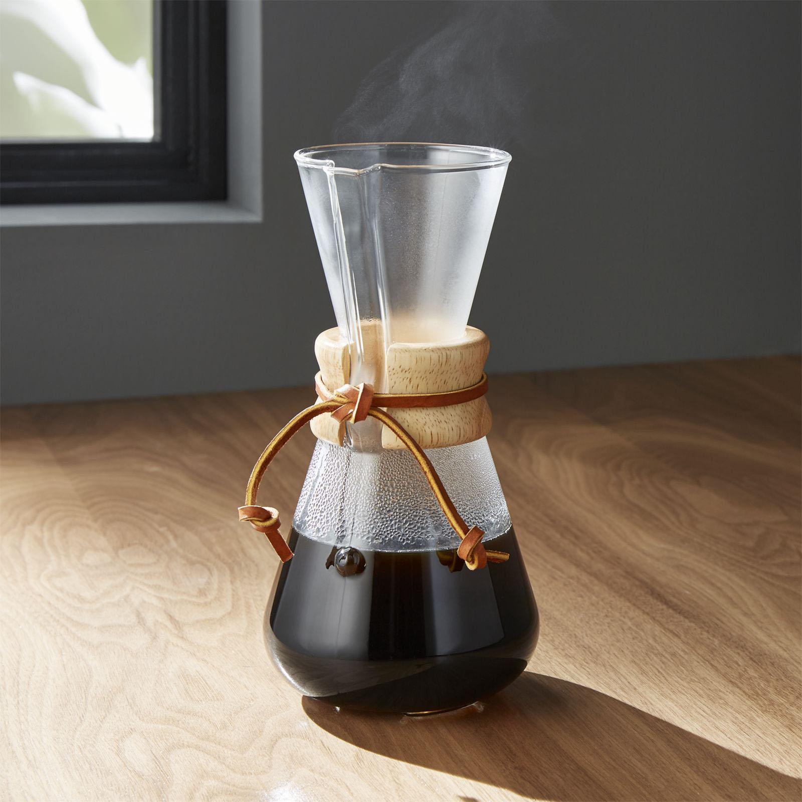 Chemex 8-Cup Glass Pour-Over Coffee Maker with Natural Wood Collar +  Reviews