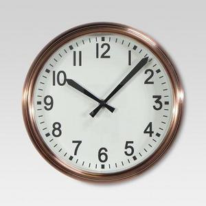 10" Round Wall Clock Copper - Threshold™