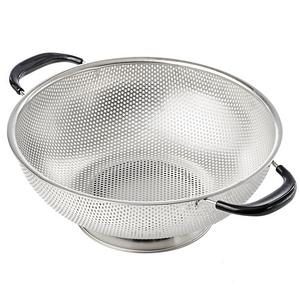 KUKPO EASY GRIP - 5-Quart Stainless Steel Colander – Strainer For Pasta, Noodles, Orzo, Vegetables & Fruits – Heat Resistant Handles!