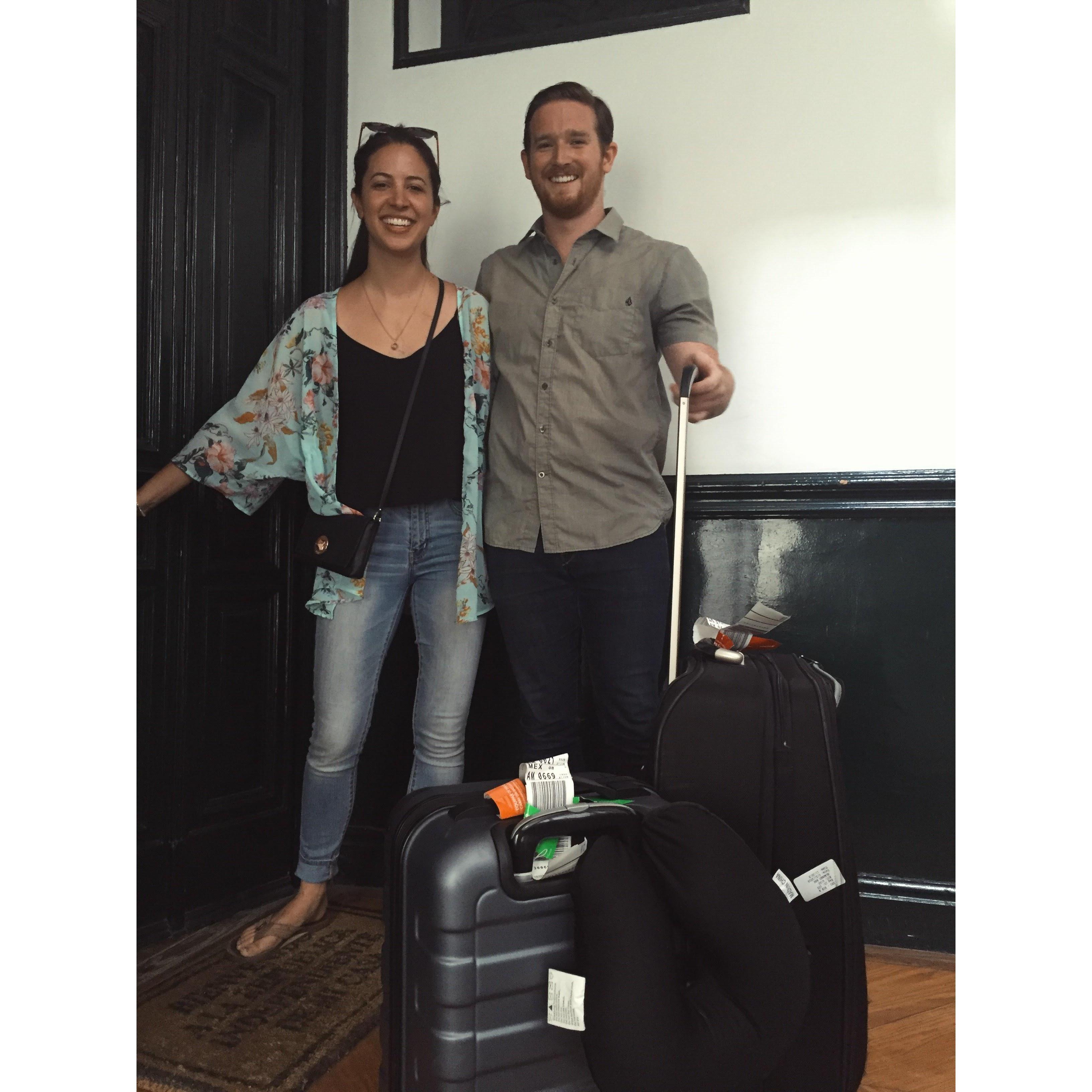 Travelling back to the states after our first year in Madrid! We couldn't wait to see our friends and family again for the summer!