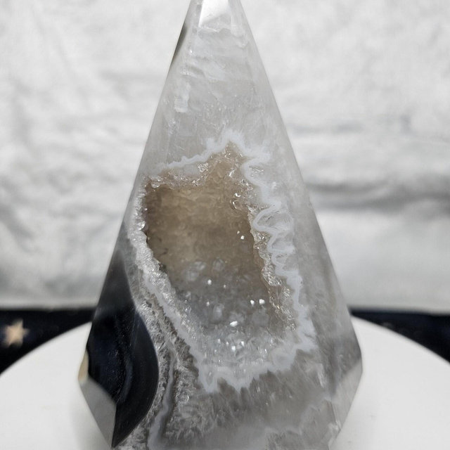 Druzy Agate Diamond Point - Druzy Quartz Crystal Gemstone from Brazil