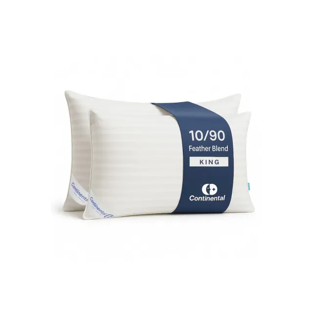 Down & Feather Bed Pillow Medium Loft for Side Sleepers