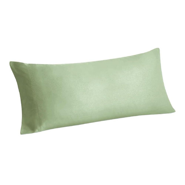 BEDELITE Body Pillow Cover, Rayon Made from Bamboo, Cooling Body Pillow Pillowcase for Hot Sleepers and Night Sweats, Breathable & Silky Soft Full Long Pillow Case Cover (Sage Green, 20x54 Inches)
