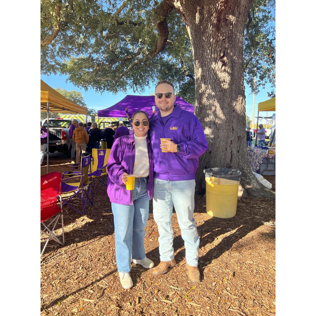 Steven's first LSU tailgate and game in Fall 2023