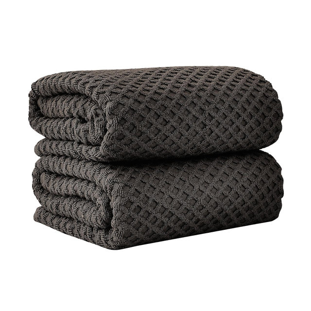 Cotton Quick-Dry Waffle Textured Towels - Great Bay Home