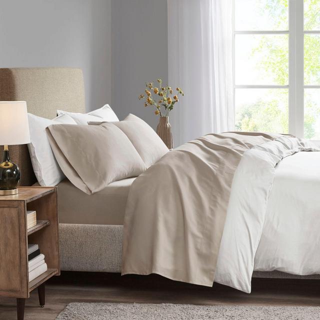 Madison Park 3M Microcell King Sheet Set in Khaki