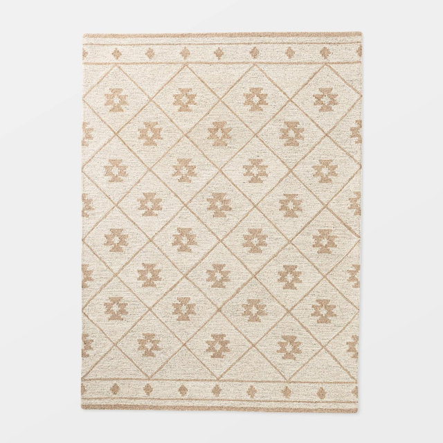 5'x7' Tremonton Hand Tufted Wool Area Rug Cream - Threshold™ designed with Studio McGee