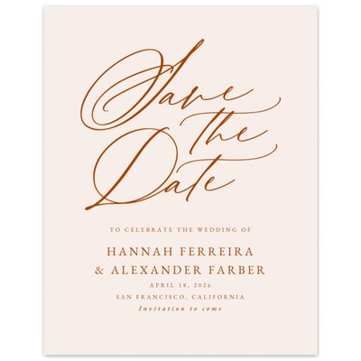 Beige Wedding Digital Save the Date - Kiruna Portrait