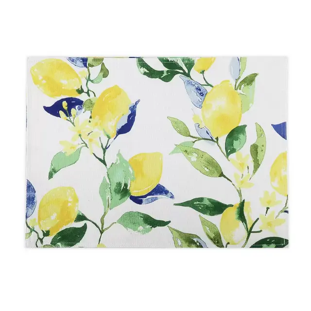 Lemon Vines Stripe Placemats (Set of 4)