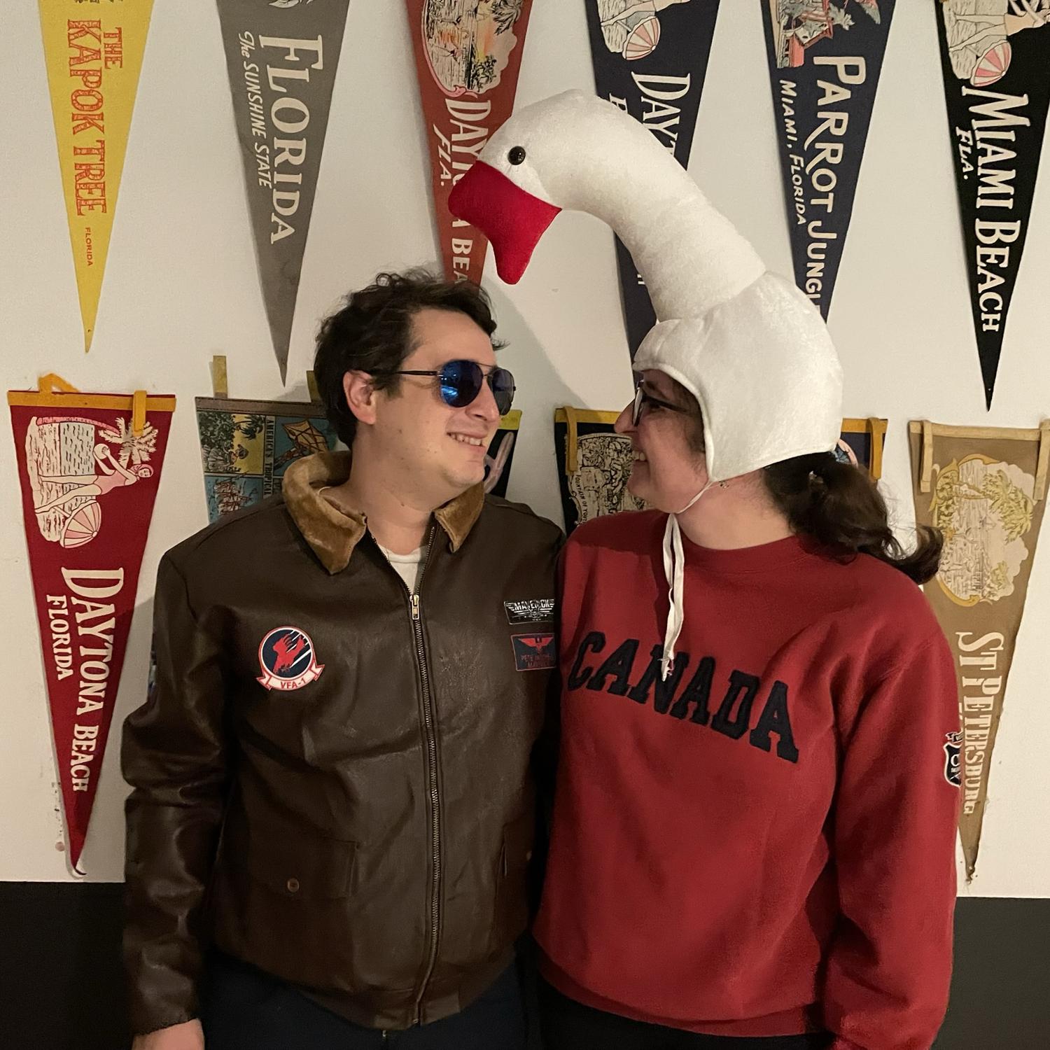 First Halloween together.  Maverick and Goose.