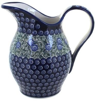 Blue Rose Polish Pottery Seaside Swirl Pitcher