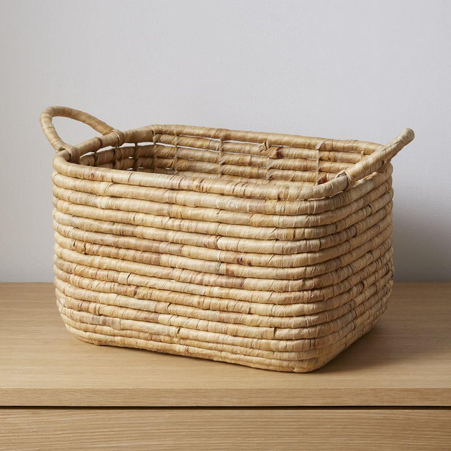 Woven Seagrass Basket, Medium Rectangle, Natural