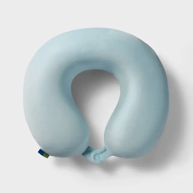 Memory Foam Travel Neck Pillow - Open Story™ Muddy Aqua