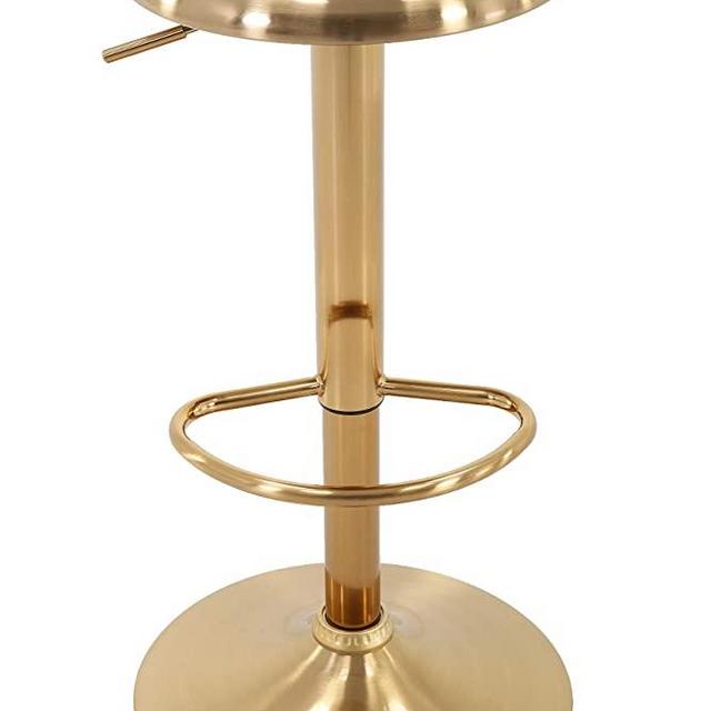 Brage Living Adjustable Height Round Barstool (Gold)