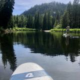 Paddleboarding on North Fork River