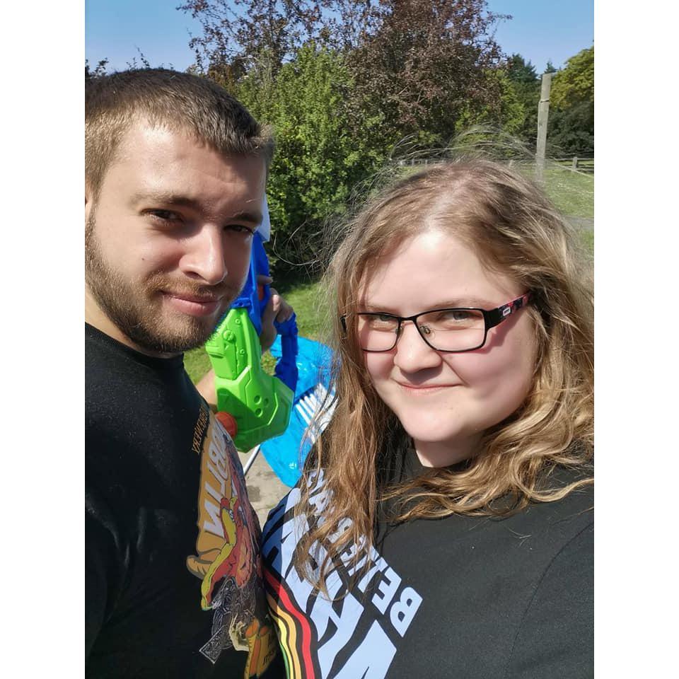 An august water fight for Chloe's birthday during covid.